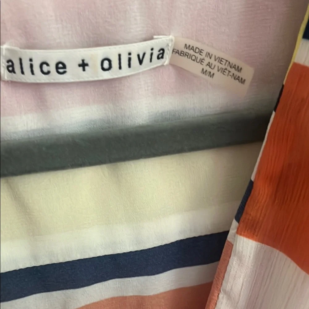 Alice + Olivia Colorful Striped Garment’s - Picture 4 of 5